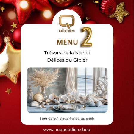 MENU 2 : Trésors de la Mer et Délices du Gibier